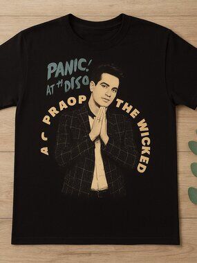 Panic! at the Disco Graphic T-Shirt Black Vintage Band Music Tee Unisex